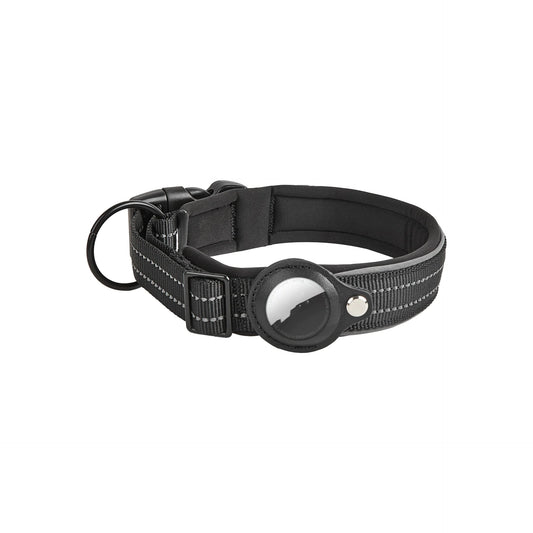 Leather Dog Cat Traction Collar For Airtags Location Tracker