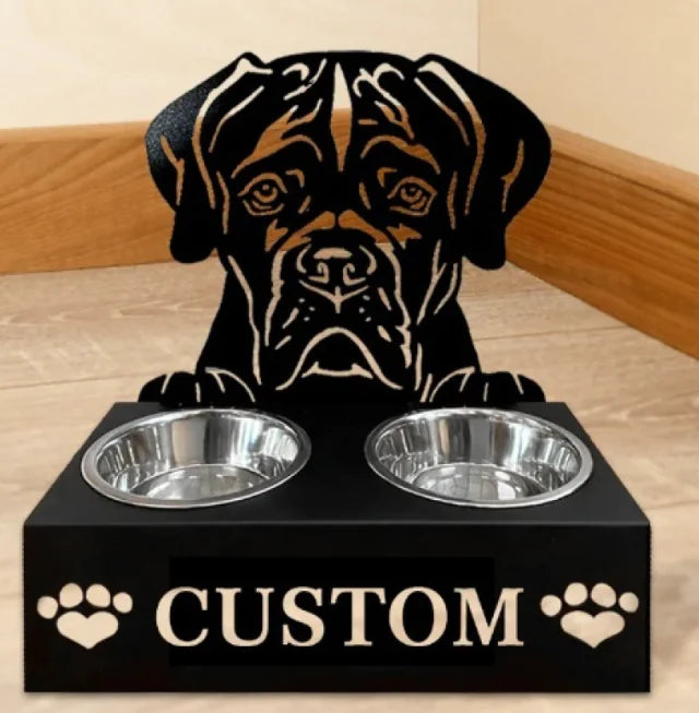 Personalized Dog Food Bowl Rack